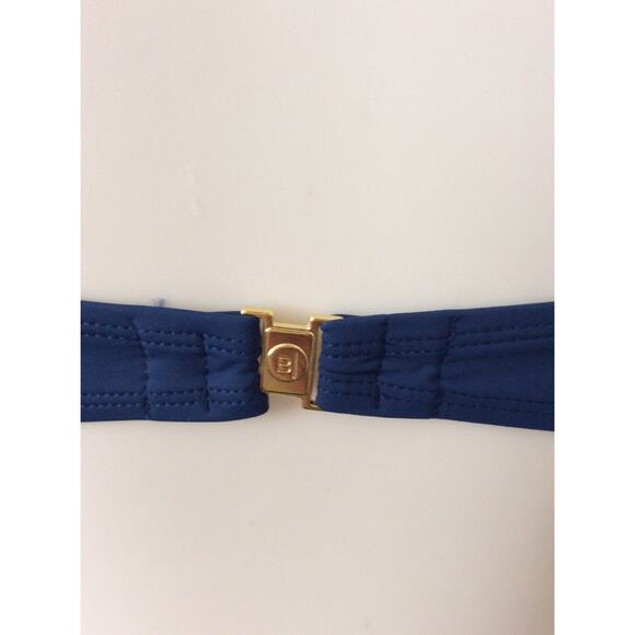 Bleu Rod Beattie Swim Bikini Top Halter Eyelet Embroidered Swimwear - Picture 7 of 8